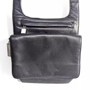 Saint Johns Bay Small Black Leather Handbag/Shoulder/Crossbody Bag 9"X9"